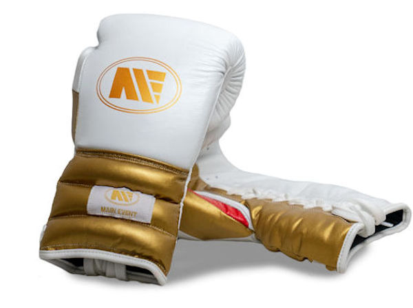 Main Event ST 5000L Stealth Leather Boxing Gloves White Gold